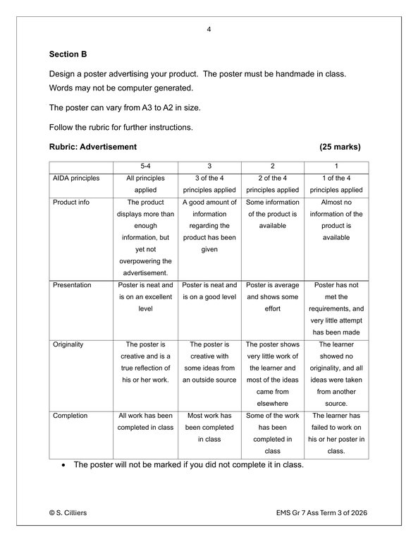 Economic and Management Sciences Gr. 7 Assessment Task 2026 Term 3 - Image 4