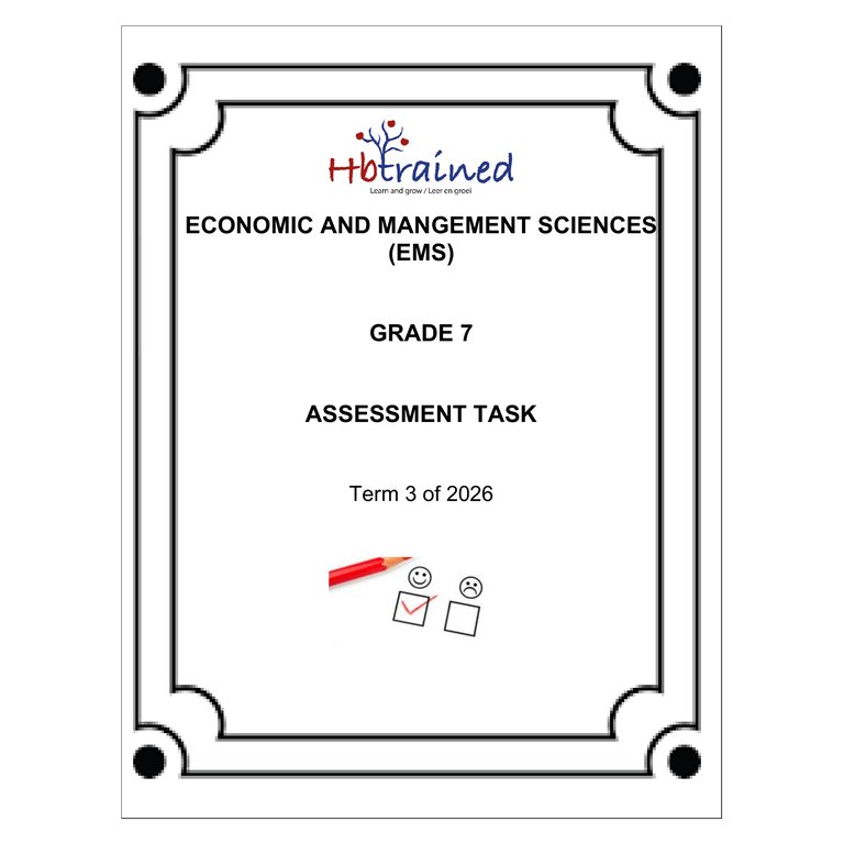 Economic and Management Sciences Gr. 7 Assessment Task 2026 Term 3