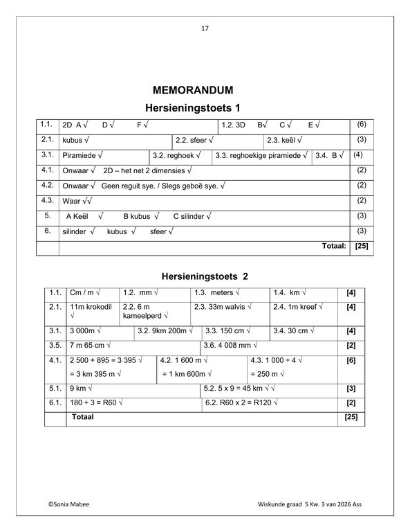 Wiskunde Gr. 5 Assesseringstaak 2026 Kwartaal 3 - Image 5