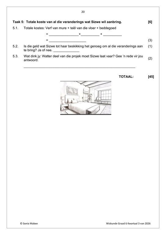 Wiskunde Gr. 6 Assesseringstaak 2026 Kwartaal 3 - Image 5