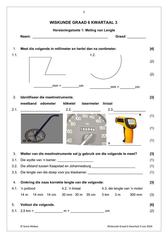 Wiskunde Gr. 6 Assesseringstaak 2026 Kwartaal 3 - Image 3