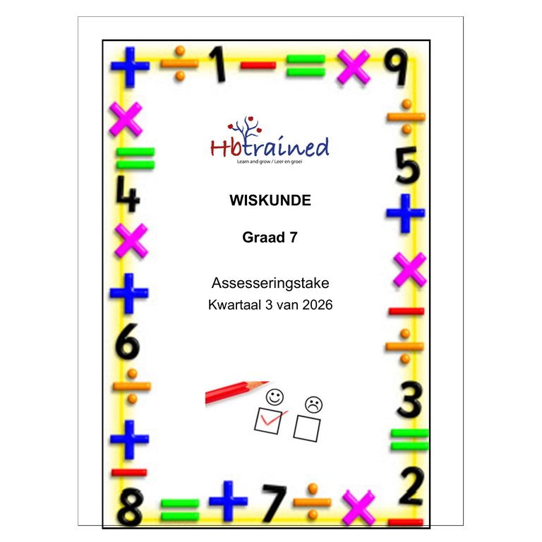 Wiskunde Gr. 7 Assesseringstaak 2026 Kwartaal 3