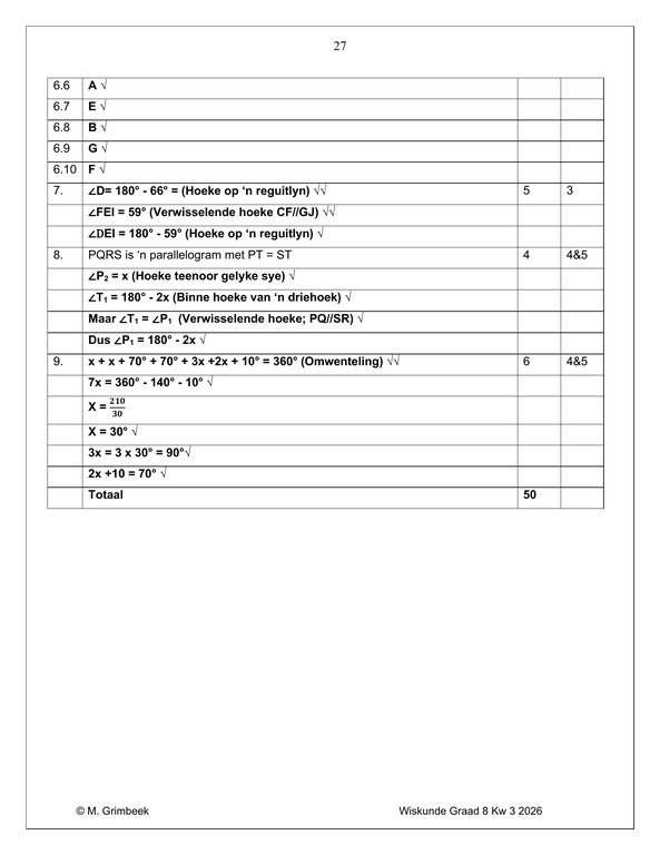 Wiskunde Gr. 8 Assesseringstaak 2026 Kwartaal 3 - Image 5
