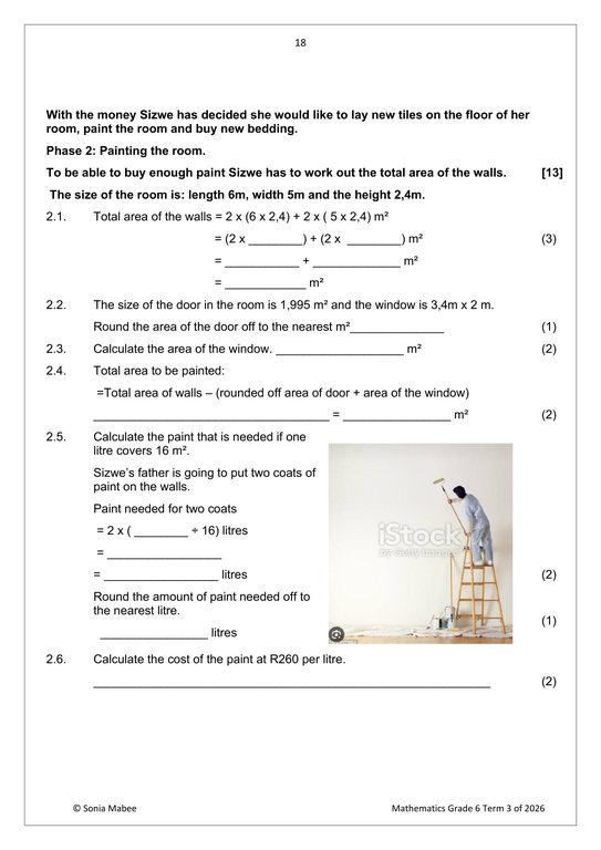 Mathematics Gr. 6 Assessment Task 2026 Term 3 - Image 4