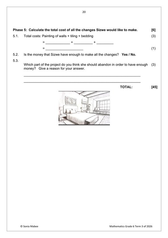 Mathematics Gr. 6 Assessment Task 2026 Term 3 - Image 5