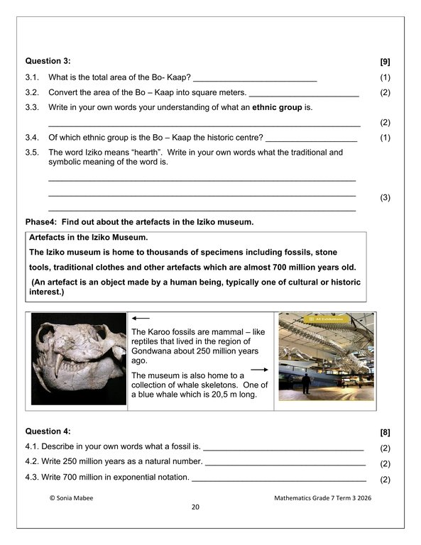 Mathematics Gr. 7 Assessment Task 2026 Term 3 - Image 5