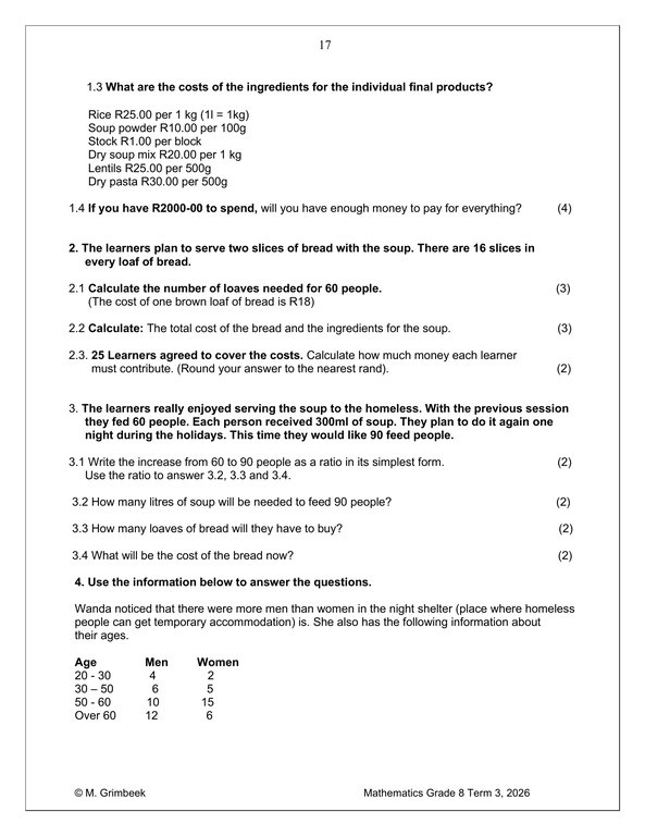 Mathematics Gr. 8 Assessment Task 2026 Term 3 - Image 4