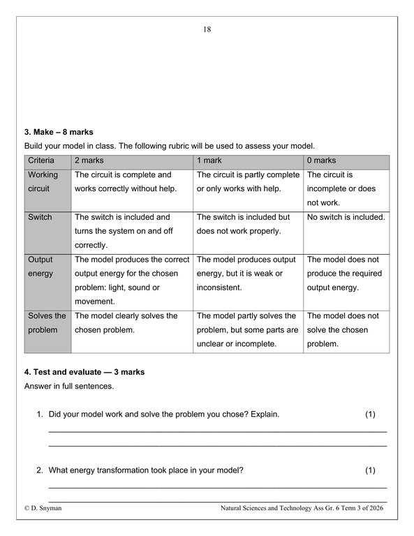 Natural Sciences and Technology Gr. 6 Assessment Task 2026 Term 3 - Image 5