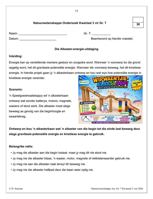 Natuurwetenskap Gr. 7 Assesseringstaak 2026 Kwartaal 3 - Image 5