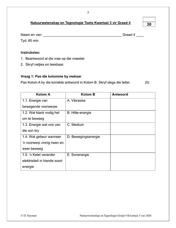 Natuurwetenskap en Tegnologie Gr. 4 Assesseringstaak 2026 Kwartaal 3 - Image 3