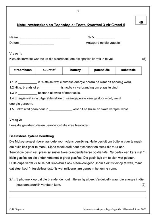 Natuurwetenskap en Tegnologie Gr. 5 Assesseringstaak 2026 Kwartaal 3 - Image 3