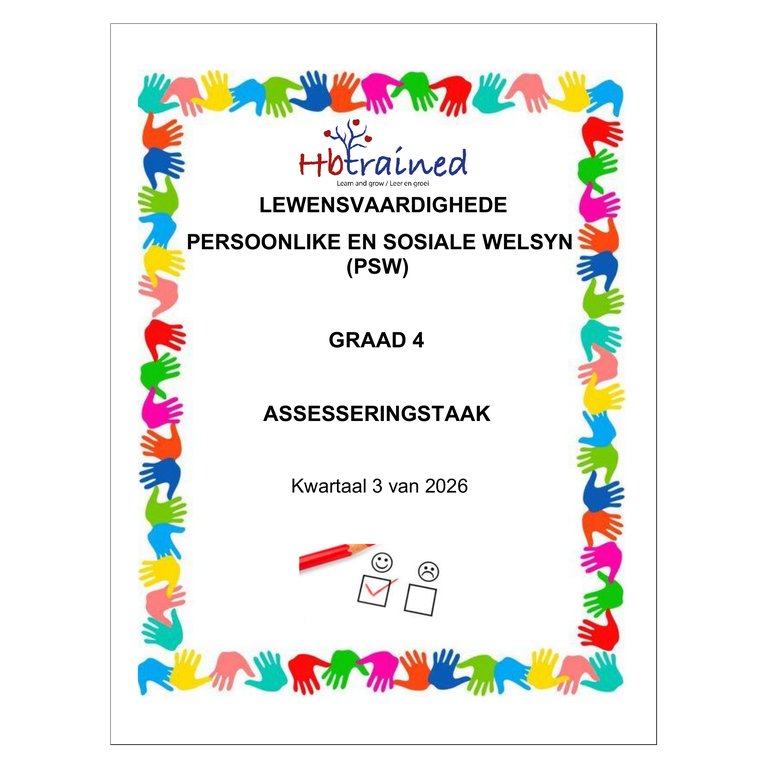 Lewensvaardighede (PSW) Gr. 4 Assesseringstaak 2026 Kwartaal 3