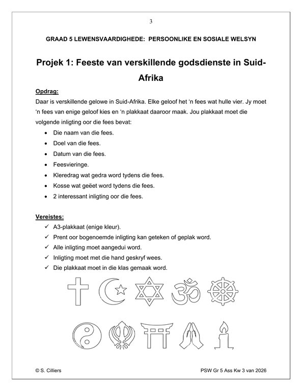 Lewensvaardighede (PSW) Gr. 5 Assesseringstaak 2026 Kwartaal 3 - Image 3