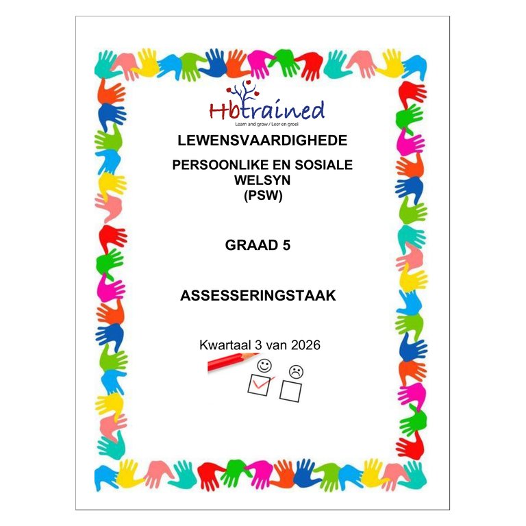 Lewensvaardighede (PSW) Gr. 5 Assesseringstaak 2026 Kwartaal 3