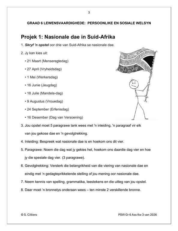 Lewensvaardighede (PSW) Gr. 6 Assesseringstaak 2026 Kwartaal 3 - Image 3