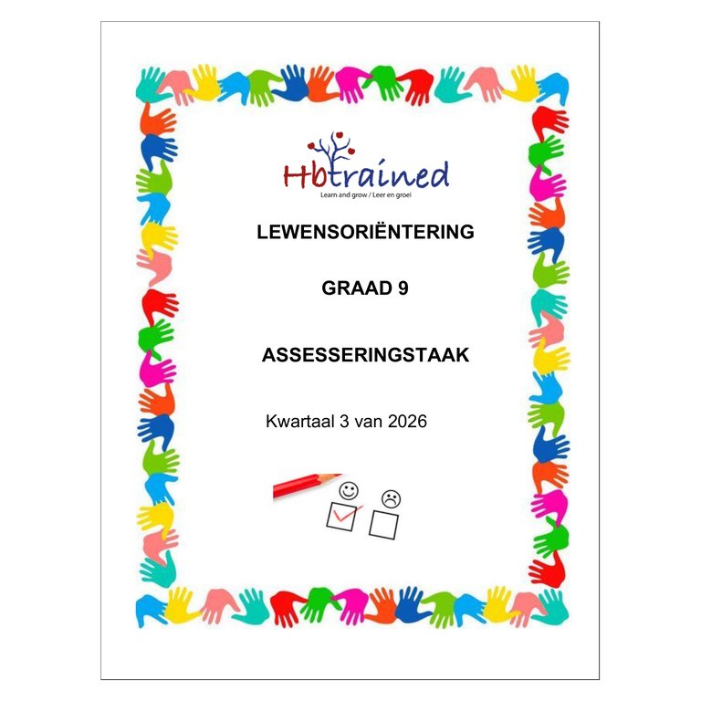 Lewensvaardighede (PSW) Gr. 9 Assesseringstaak 2026 Kwartaal 3