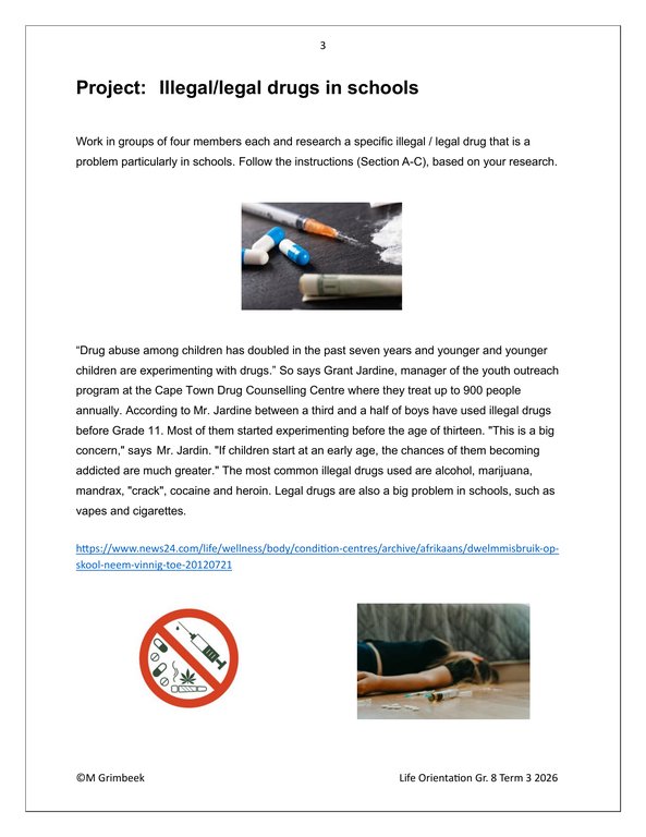 Life Skills (PSW) Gr. 8 Assessment Task 2026 Term 3 - Image 3