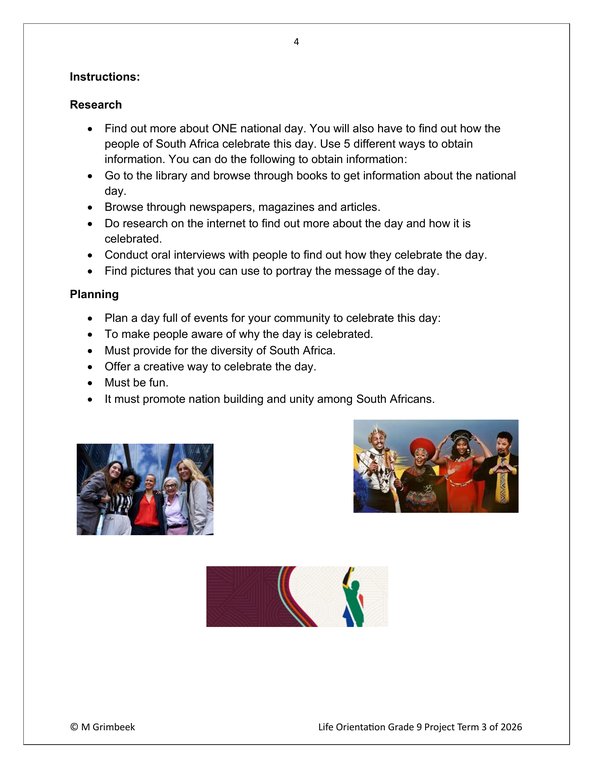 Life Skills (PSW) Gr. 9 Assessment Task 2026 Term 3 - Image 3