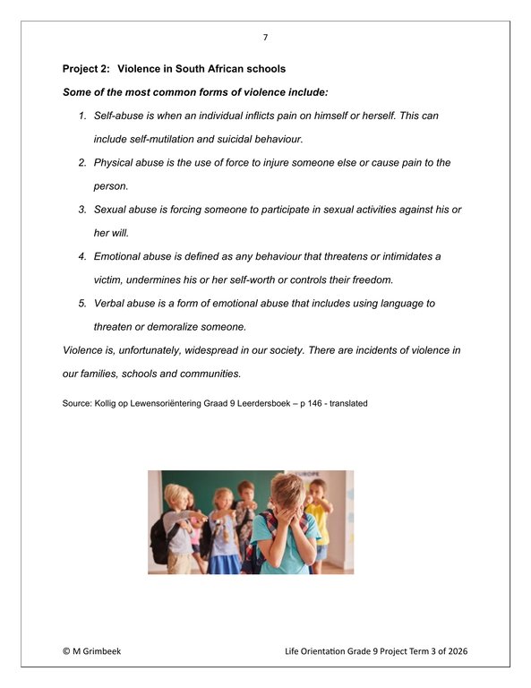 Life Skills (PSW) Gr. 9 Assessment Task 2026 Term 3 - Image 4