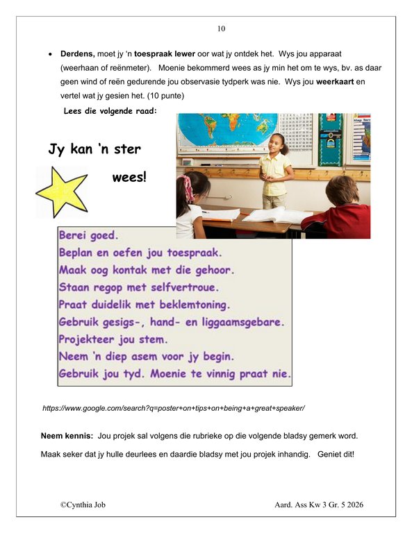 Sosiale Wetenskap Aardrykskunde Gr. 5 Assesseringstaak 2026 Kwartaal 3 - Image 4
