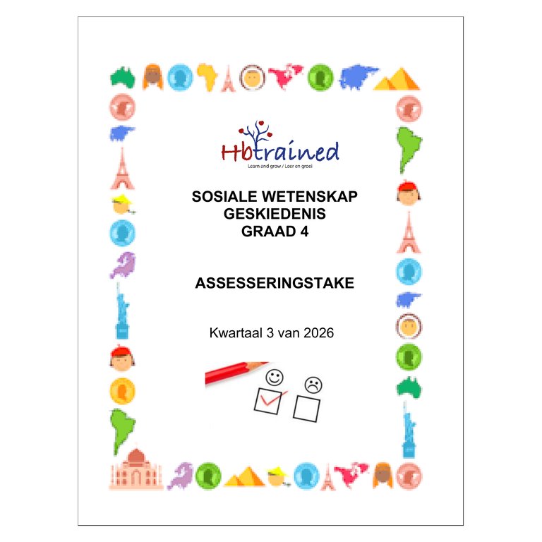 Sosiale Wetenskap Geskiedenis Gr. 4 Assesseringstaak 2026 Kwartaal 3