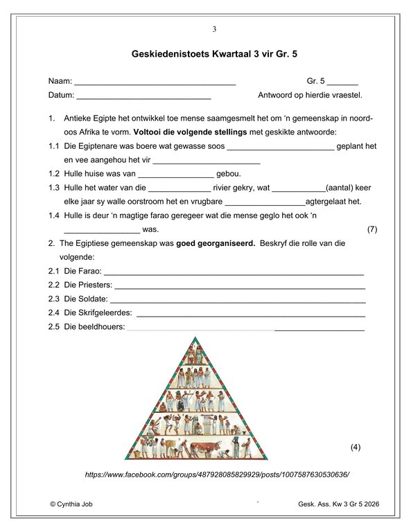 Sosiale Wetenskap Geskiedenis Gr. 5 Assesseringstaak 2026 Kwartaal 3 - Image 3