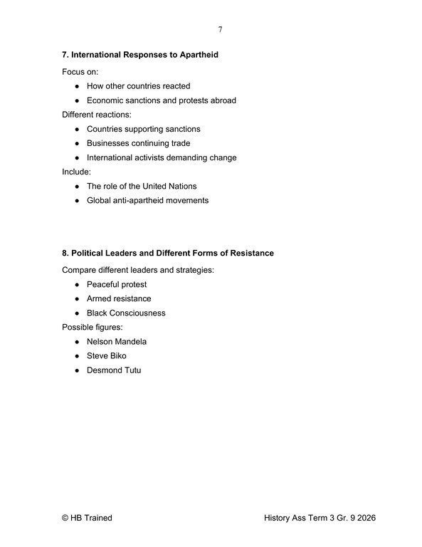 Social Sciences History Gr. 9 Assessment Task 2026 Term 3 - Image 5
