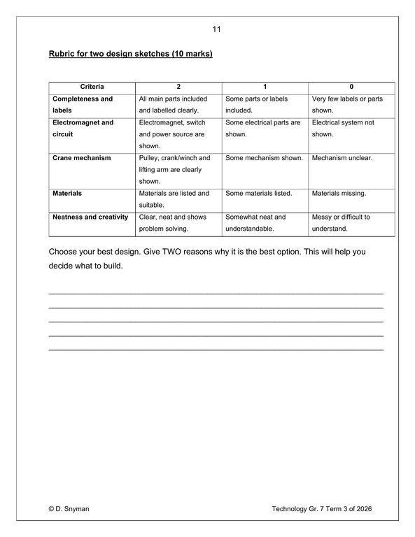 Technology Gr. 7 Assessment Task 2026 Term 3 - Image 4