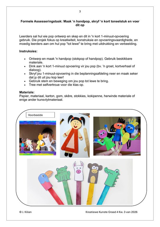 Dans Drama Musiek (DDM) Gr. 4 Assesseringstaak 2026 Kwartaal 3 - Image 3