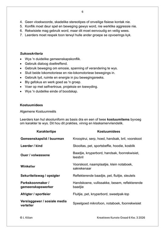 Dans Drama Musiek (DDM) Gr. 6 Assesseringstaak 2026 Kwartaal 3 - Image 4