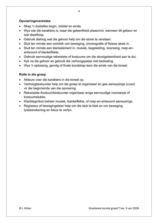 Drama (Afrikaans) Gr. 7 Assesseringstaak 2026 Kwartaal 3 - Image 3