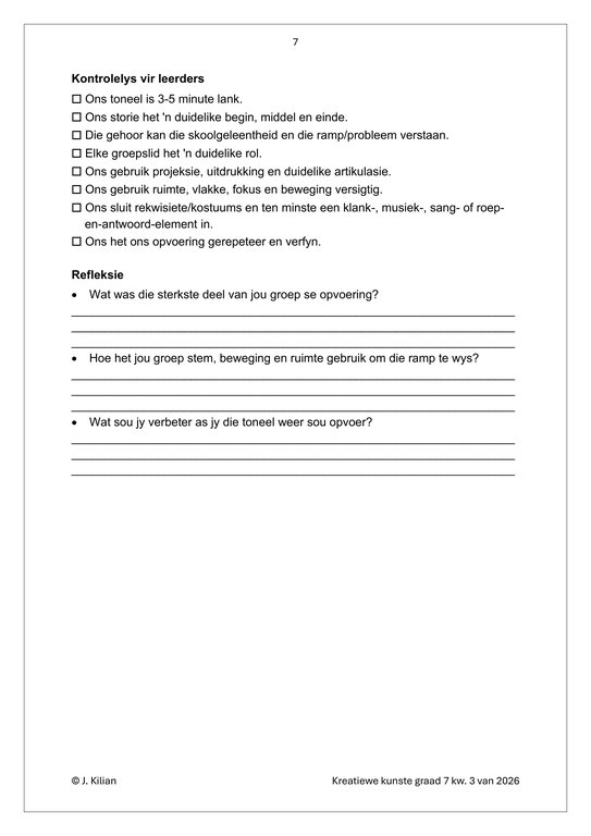 Drama (Afrikaans) Gr. 7 Assesseringstaak 2026 Kwartaal 3 - Image 4