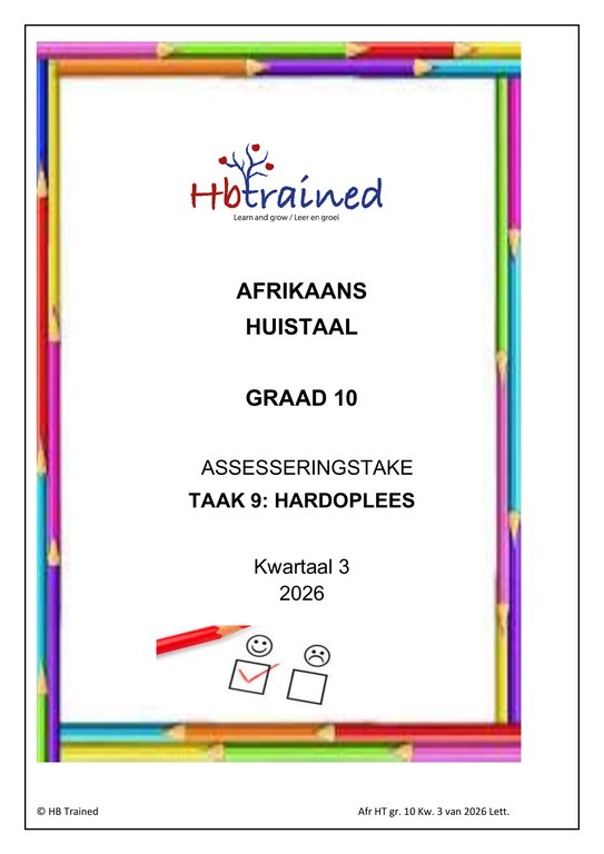 Afrikaans Huistaal Gr. 10 Assesseringstaak Kwartaal 3 Taak 8 - Image 5