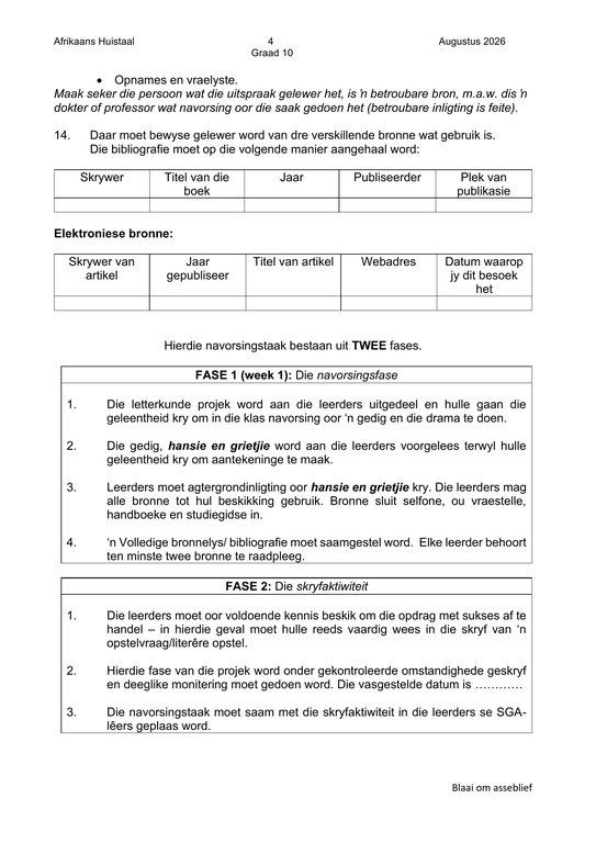 Afrikaans Huistaal Gr. 10 Assesseringstaak Kwartaal 3 Taak 8 - Image 3