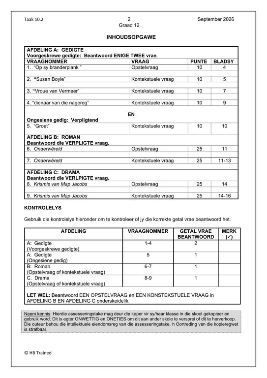 Afrikaans Huistaal Gr. 12 Assesseringstaak 2026 Kwartaal 3 Vraestel 2 - Image 2
