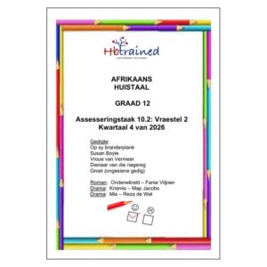 Afrikaans Huistaal Gr. 12 Assesseringstaak 2026 Kwartaal 3 Vraestel 2