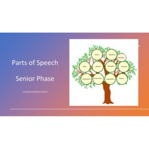 PowerPoint: English FAL and HL Gr. 7 - 12 Parts of Speech Senior Phase
