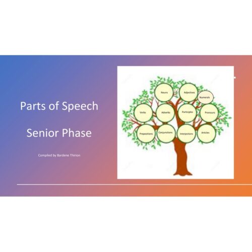 PowerPoint: English FAL and HL Gr. 7 - 12 Parts of Speech Senior Phase