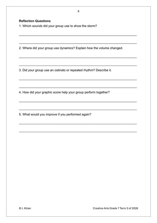 Music Gr. 7 Assessment Task 2026 Term 3 - Image 4