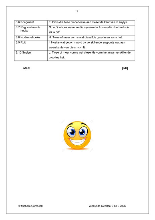Wiskunde Gr. 9 Assesseringstaak 2026 Kwartaal 3 - Image 4