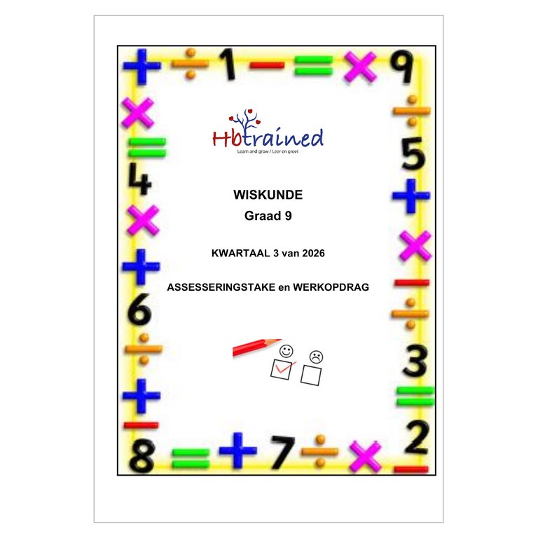 Wiskunde Gr. 9 Assesseringstaak 2026 Kwartaal 3