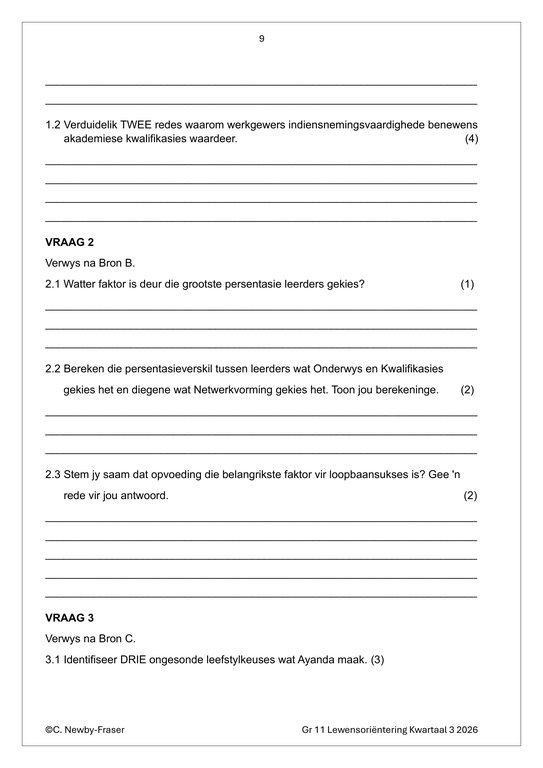 Lewensvaardighede (PSW) Gr. 11 Assesseringstaak 2026 Kwartaal 3 - Image 3
