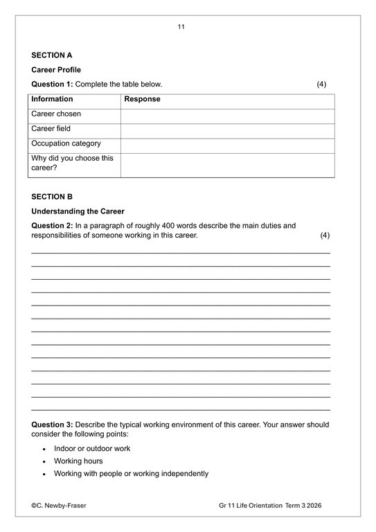 Life Skills (PSW) Gr. 11 Assessment Task 2026 Term 3 - Image 4