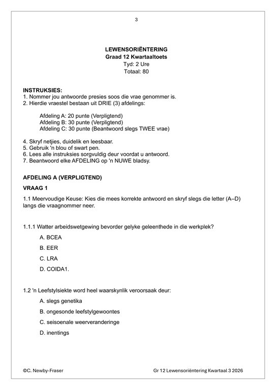 Life Skills (PSW) Gr. 12 Assessment Task 2026 Term 3 - Image 3