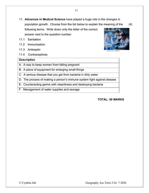 Social Sciences Geography Gr. 7 Assessment Task 2026 Term 3 - Image 4