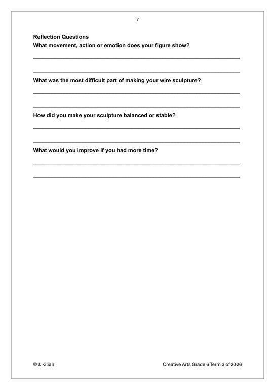 Visual Arts Gr. 6 Assessment Task 2026 Term 3 - Image 4