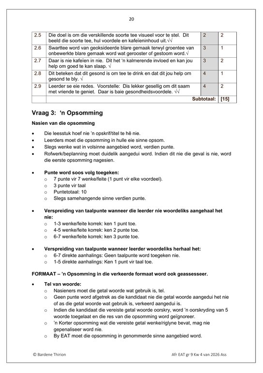 Afrikaans EAT Gr. 9 Assesseringstaak 2026 Kwartaal 4 - Image 5