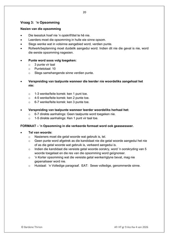 Afrikaans Huistaal Gr. 9 Assesseringstaak 2026 Kwartaal 4 - Image 5