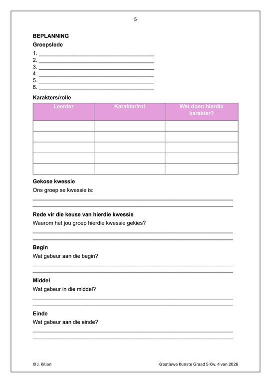 Dans Drama Musiek (DDM) Gr. 5 Assesseringstaak 2026 Kwartaal 4 - Image 3