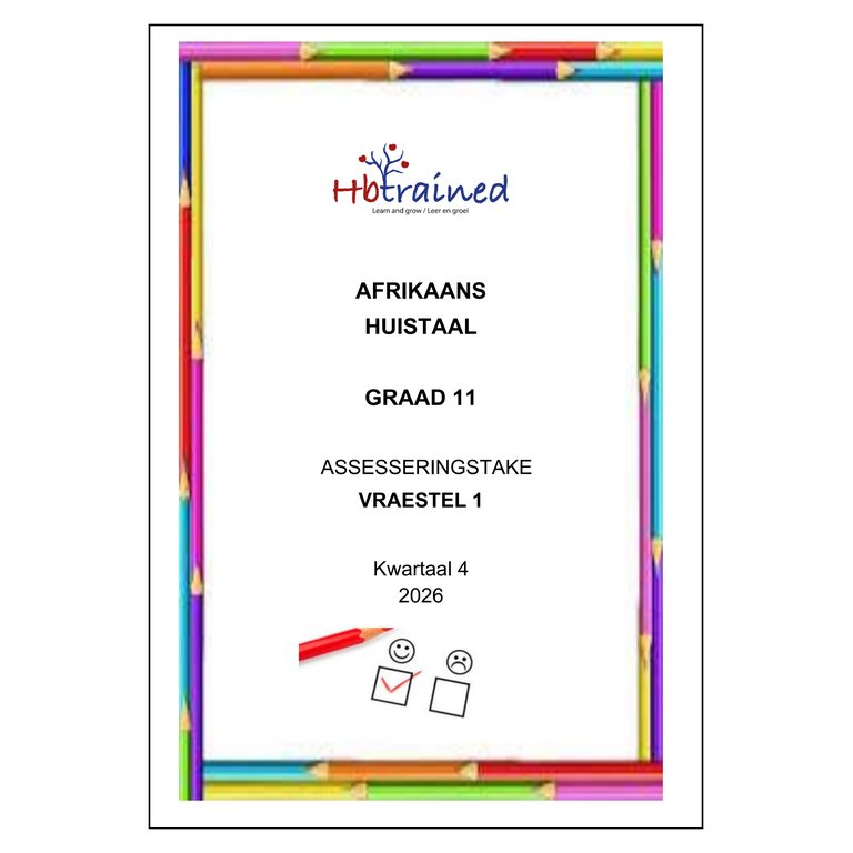Afrikaans Huistaal Gr. 11 Assesseringstaak 2026 Kwartaal 4 Vraestel 1